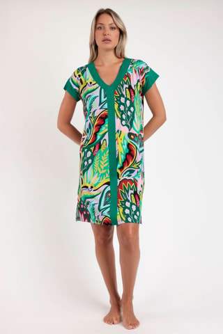Robe - Rouge, vert et rose