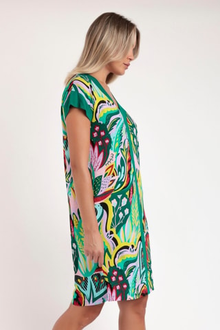 Robe - Rouge, vert et rose