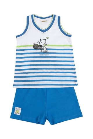Pigiama Snoopy Snoopy e i Peanuts - Bianco, blu e verde
