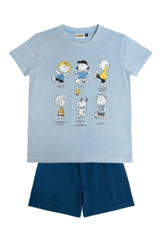 Pigiama Snoopy e i Peanuts - Bianco, blu e giallo