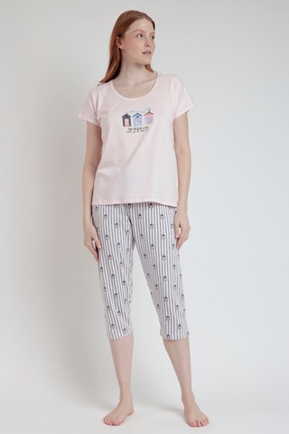 Pyjama - Bleu, rose et gris