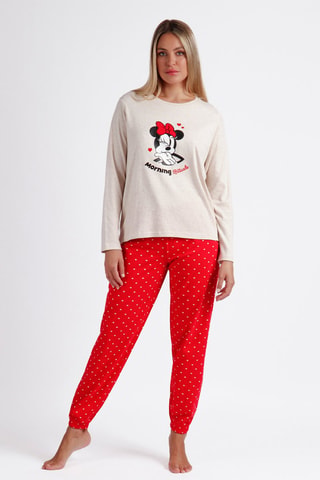Pigiama Minni Disney - Bianco, beige e rosso