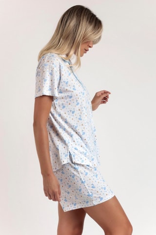 Pyjama - Blanc, bleu et marron