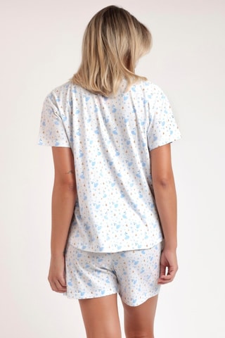 Pyjama - Blanc, bleu et marron
