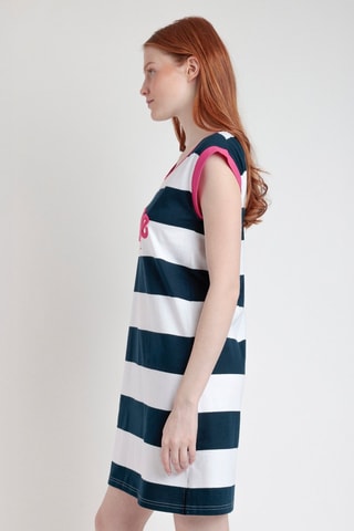 Chemise de nuit Barbie - Blanc, bleu et rose