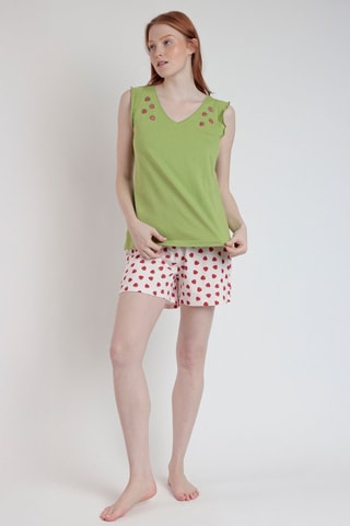 Pyjama - Blanc, rouge et vert