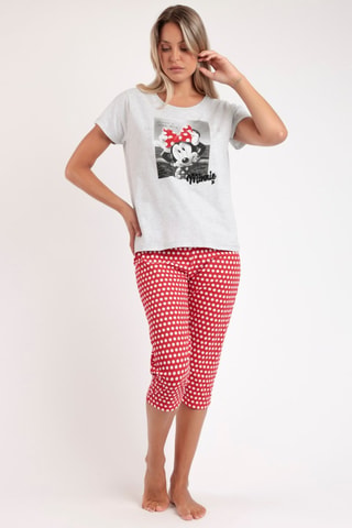 Pigiama Minni Disney - Bianco, rosso e grigio