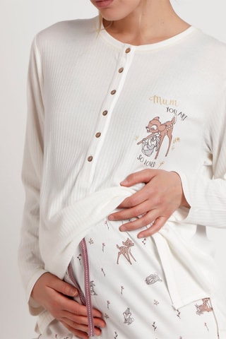 Pigiama premaman Bambi Disney - Bianco