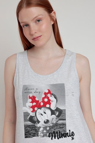Pigiama Minni Disney - Bianco, nero e grigio