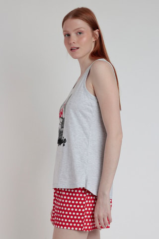 Pigiama Minni Disney - Bianco, nero e grigio