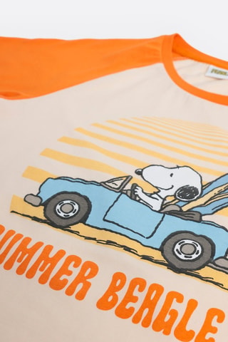 Pigiama Snoopy e i Peanuts - Bianco, blu e arancione