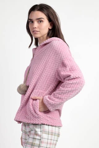 Sweat à capuche - Rose