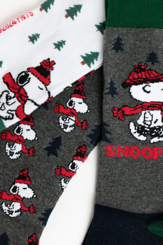 3 paia di calze Snoopy - Rosa