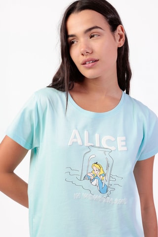 T-shirt Alice nel Paese delle Meraviglie Disney - Blu