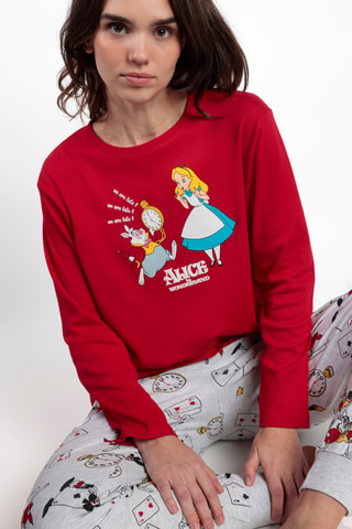 T-shirt Alice nel Paese delle Meraviglie Disney - Rosso