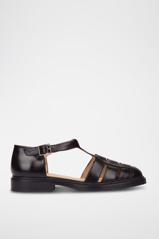 Sandali in pelle - Nero