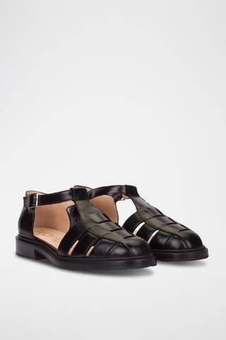 Sandali in pelle - Nero