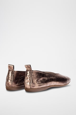 Ballerines en cuir - Doré