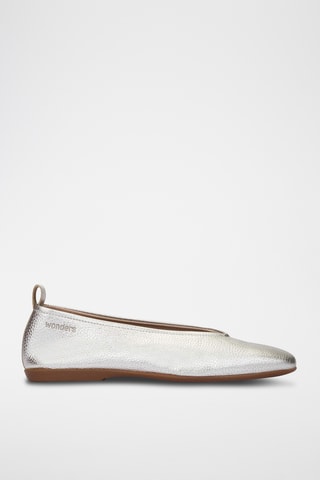Ballerines en cuir - Gris