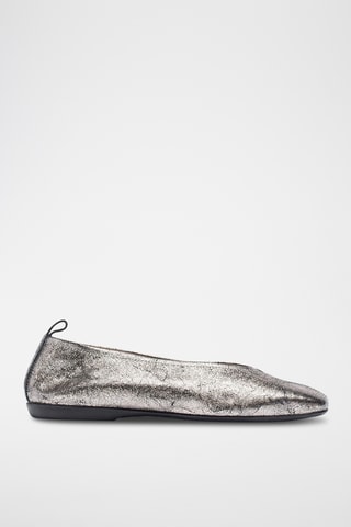 Ballerines en cuir - Gris