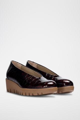 Escarpins en cuir verni - Marron