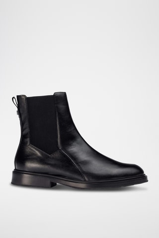 Stivaletti Beatles in pelle - Nero