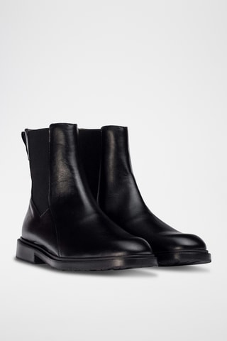 Stivaletti Beatles in pelle - Nero