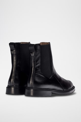 Stivaletti Beatles in pelle - Nero
