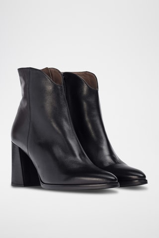 Bottines en cuir - Noir