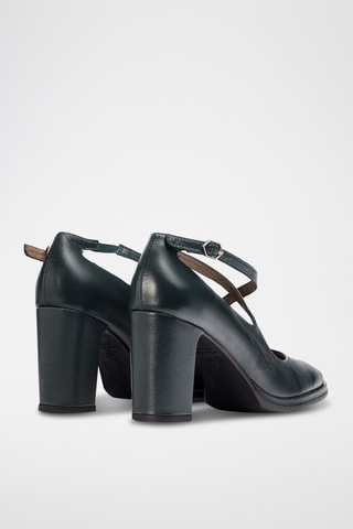 Scarpe baby con tacco in pelle - Verde