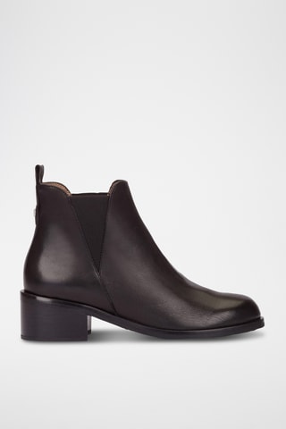 Stivaletti Beatles in pelle - Nero