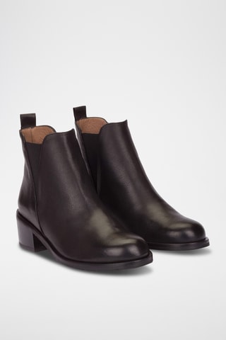Stivaletti Beatles in pelle - Nero