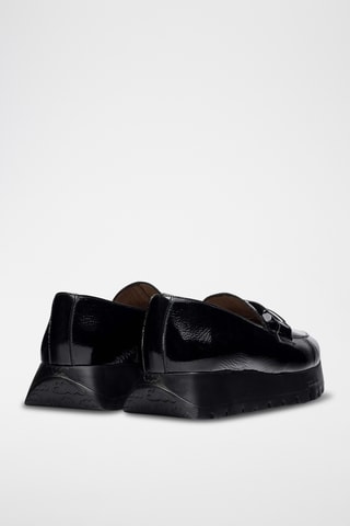 Mocassins en cuir verni - Noir
