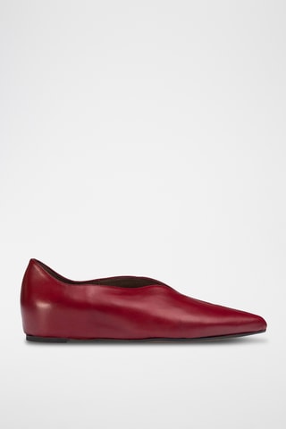 Ballerines en cuir - Rouge
