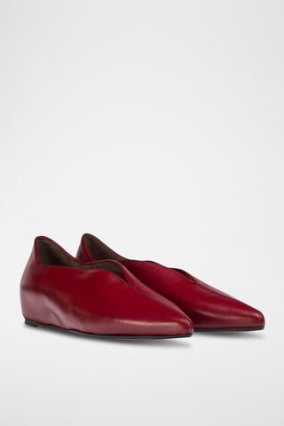Ballerines en cuir - Rouge