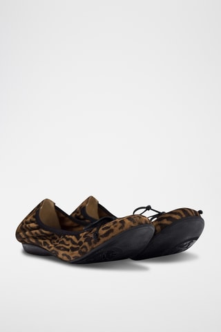 Ballerines en cuir verni - Marron
