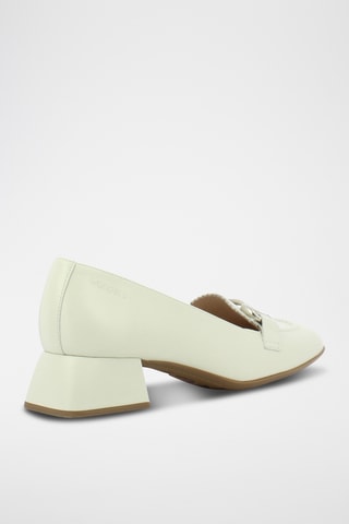 Mocassins à talons en cuir - Blanc