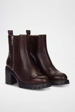 Bottines en cuir - Marron