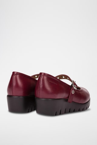 Scarpe baby con zeppa in pelle - Bordeaux