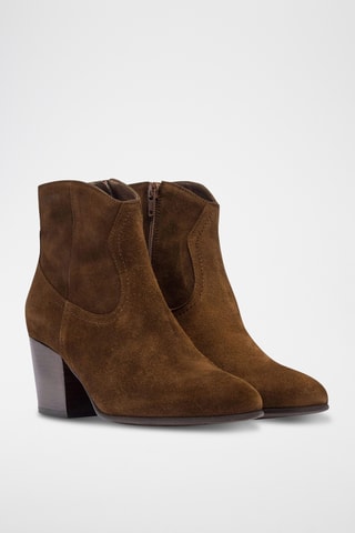 Bottines en nubuck - Marron