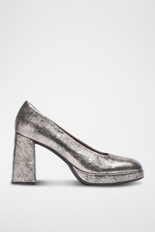 Escarpins en cuir verni - Gris
