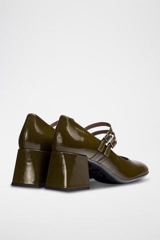 Scarpe baby con tacco in pelle verniciata - Verde