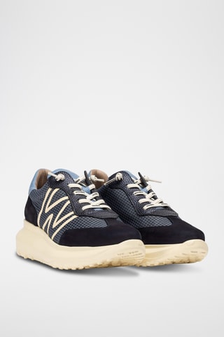 Baskets en cuir - Bleu