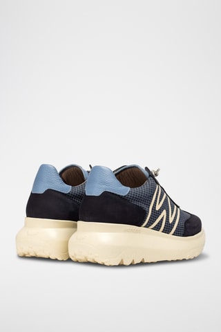 Baskets en cuir - Bleu