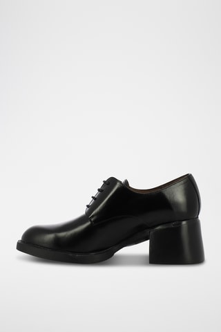 Derbys à talons en cuir - Noir
