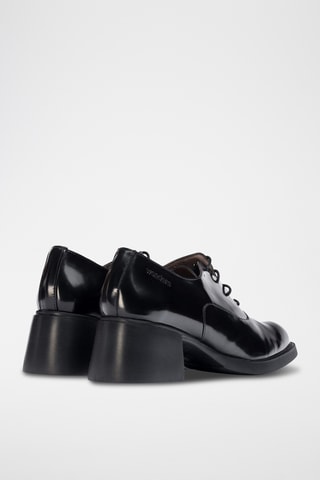 Derbys à talons en cuir verni - Noir