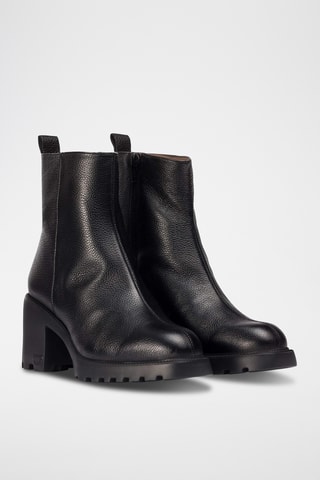 Bottines en cuir - Noir