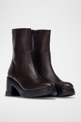 Bottines en cuir - Marron