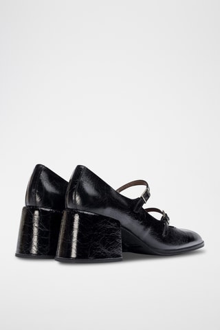 Scarpe baby con tacco in pelle - Nero