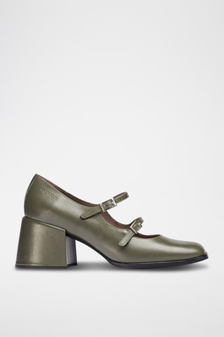 Scarpe baby con tacco in pelle - Verde